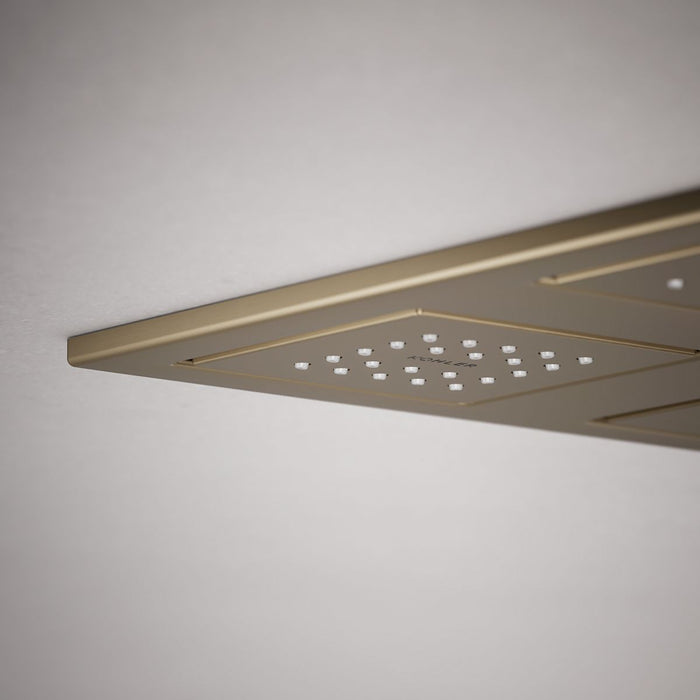 KOHLER K-98740 WaterTile Overhead shower panel with four 22-nozzle sprayheads, vibrant brushed bronze - view 5