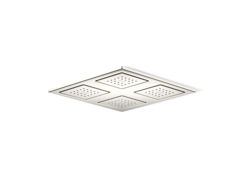 KOHLER K-98740 WaterTile Overhead shower panel with four 22-nozzle sprayheads, vibrant polished nickel