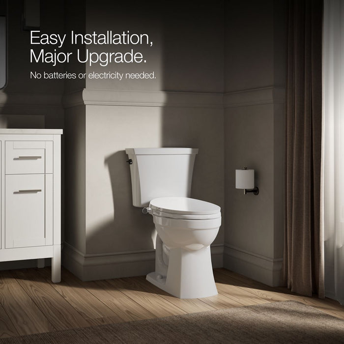 KOHLER K-98804-CP PureWash Elongated manual bidet toilet seat, white - view 3