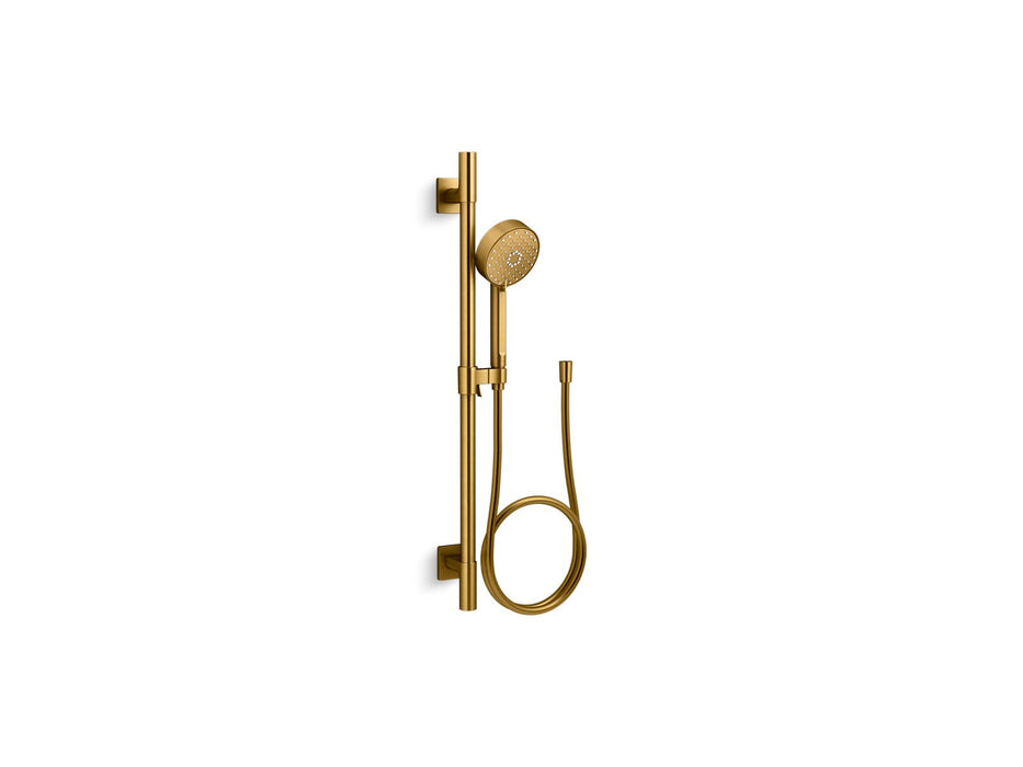 KOHLER K-99242-Y Awaken 30" deluxe four-function handshower kit, 2.5 gpm, vibrant brushed moderne brass