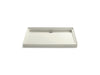 KOHLER K-9925 Groove 48" x 36" alcove shower base, rear center drain, biscuit