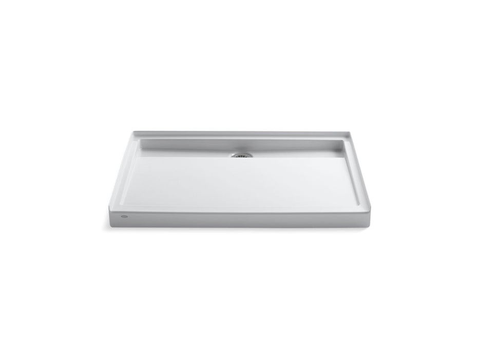 KOHLER K-9925 Groove 48" x 36" alcove shower base, rear center drain, white