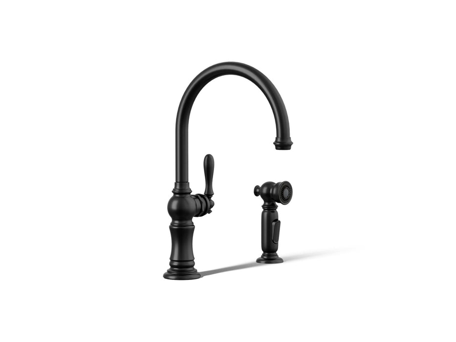 KOHLER K-99262 Artifacts Single-handle kitchen sink faucet with two-function sprayhead