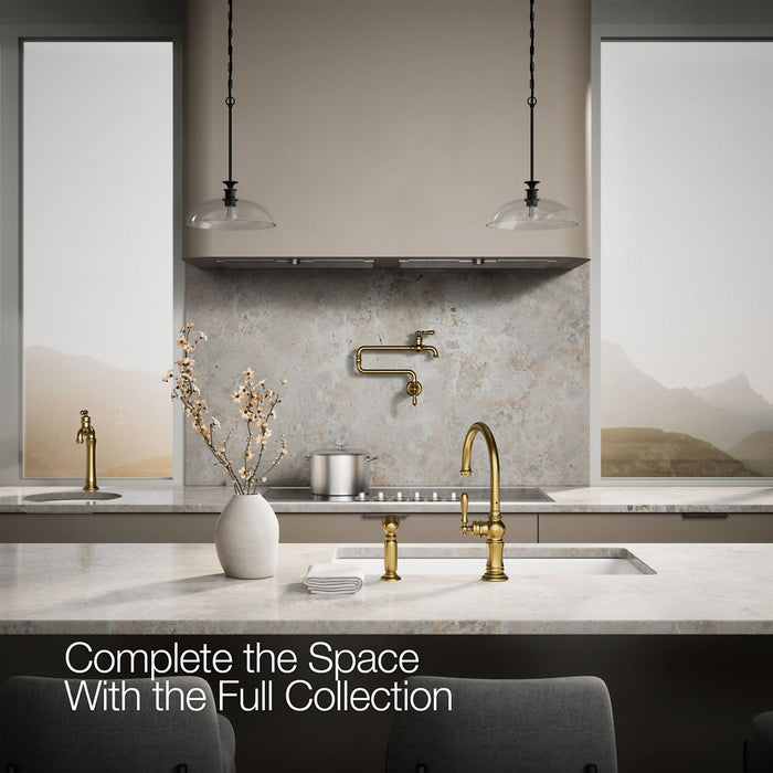 KOHLER K-99262 Artifacts Single-handle kitchen sink faucet with two-function sprayhead