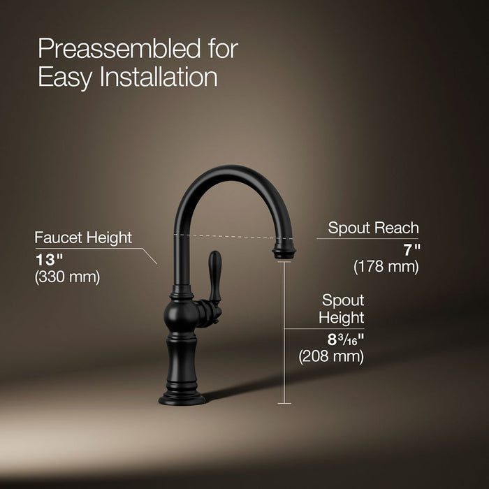 KOHLER K-99264 Artifacts Single-handle kitchen sink faucet