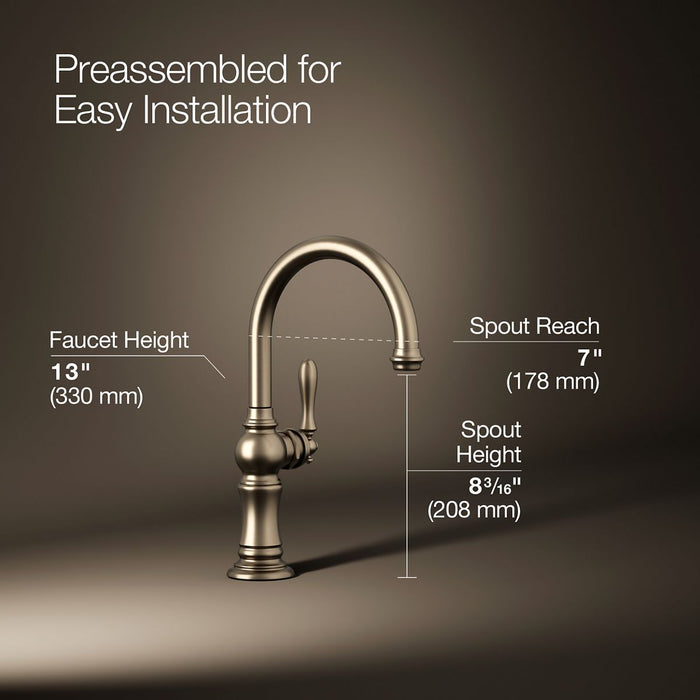 KOHLER K-99264 Artifacts Single-handle kitchen sink faucet