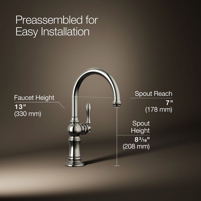 KOHLER K-99264 Artifacts Single-handle kitchen sink faucet