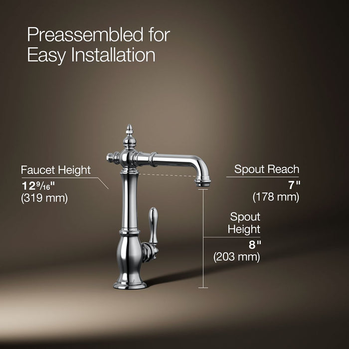 KOHLER K-99267 Artifacts Single-handle bar sink faucet