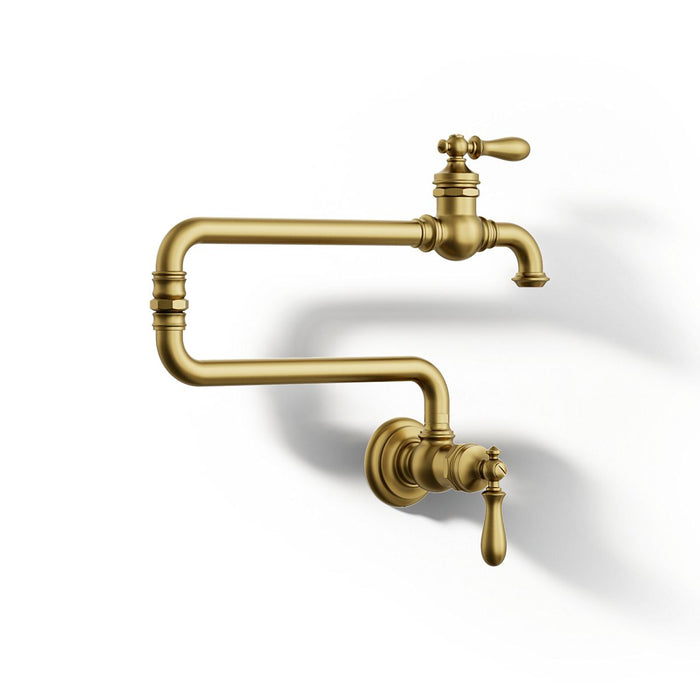 KOHLER K-99270 Artifacts Wall-mount pot filler, vibrant brushed moderne brass - view 3