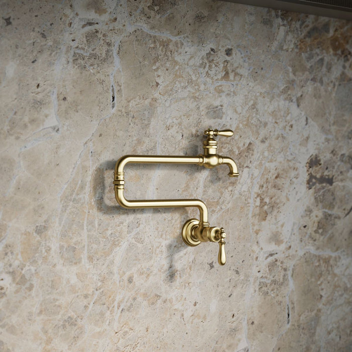 KOHLER K-99270 Artifacts Wall-mount pot filler, vibrant brushed moderne brass - view 4