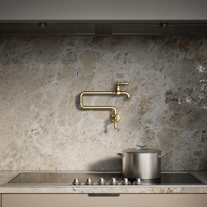 KOHLER K-99270 Artifacts Wall-mount pot filler, vibrant brushed moderne brass - view 5
