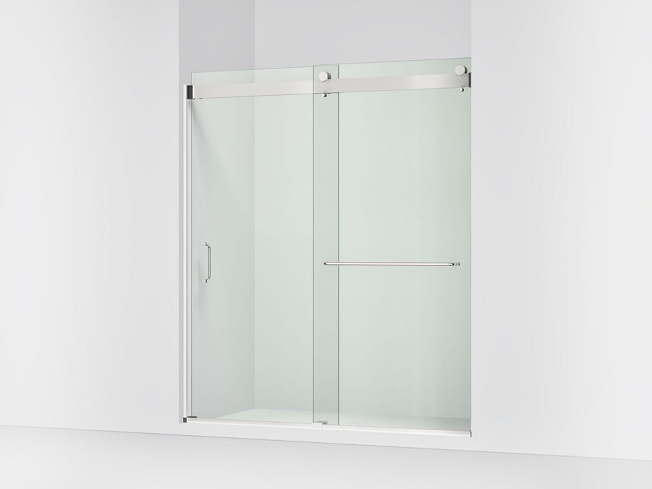 KOHLER K-CA33789-10L Stoneridge 66"-72" W x 80-1/4" H Bypass Shower Door with 3/8"-thick Crystal Clear Glass, Bright Polished