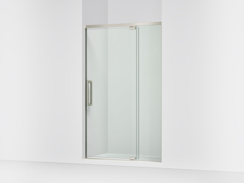 KOHLER K-CA37595-8L Statement 76" H pivot shower door with 5/16"-thick glass, anodized brushed nickel