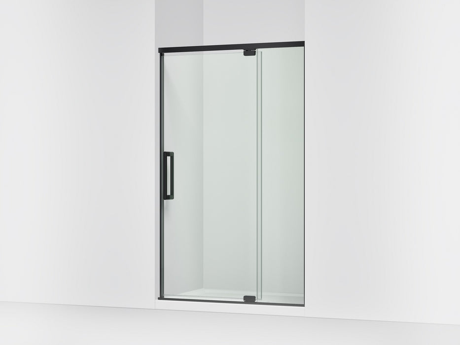 KOHLER K-CA37595-8L Statement 76" H pivot shower door with 5/16"-thick glass, matte black