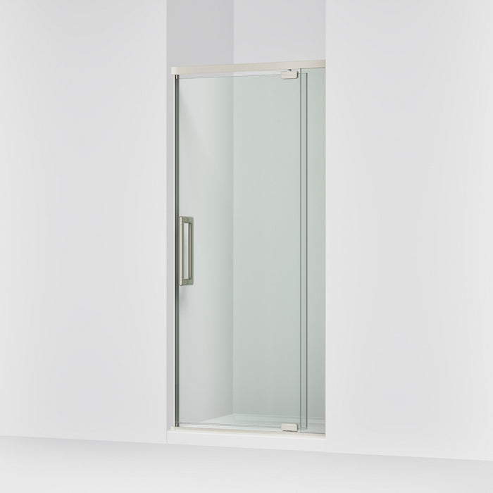 KOHLER K-CA37598-8L Statement 76" H pivot shower door with 5/16"-thick glass, anodized brushed nickel - view 4