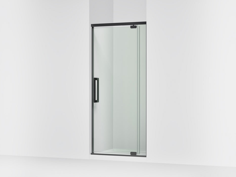 KOHLER K-CA37598-8L Statement 76" H pivot shower door with 5/16"-thick glass, matte black