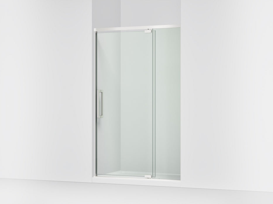KOHLER K-CA37599-8L Statement 76" H pivot shower door with 5/16"-thick glass, bright polished silver