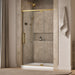 KOHLER K-CA37599-8L Statement 76" H pivot shower door with 5/16"-thick glass, vibrant brushed moderne brass - view 2