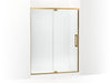 KOHLER K-CA37600-8L Statement 76" H pivot shower door with 5/16"-thick glass, vibrant brushed moderne brass