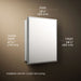 3/4 view of product with dimensions