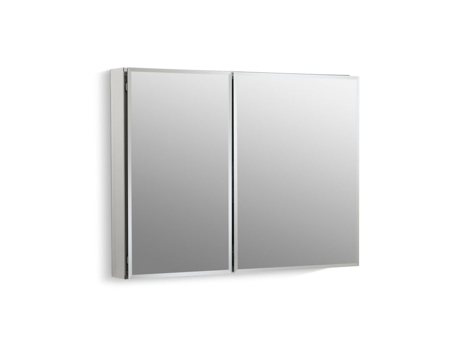 KOHLER K-CB-CLC3526FS CL Series 35" W x 26" H aluminum two-door medicine cabinet with mirrored doors, beveled edges, not...