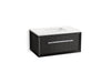 KOHLER K-CM33562-BD10 Enivo 36" Wall-hung Bathroom Vanity Cabinet with Sink and Quartz Top, Gloss Black - 3/4 view of product