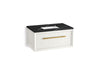 KOHLER K-CM33562-BD10 Enivo 36" Wall-hung Bathroom Vanity Cabinet with Sink and Quartz Top, White - 3/4 view of product