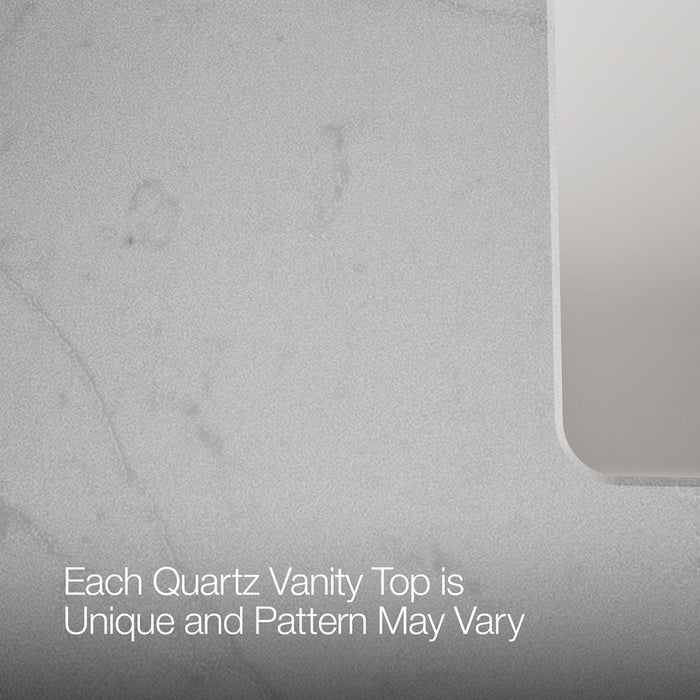KOHLER K-CM33562-BD1 Enivo 36" wall-hung bathroom vanity cabinet with sink and quartz top, white - view 5