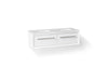 KOHLER K-CM33563-BD1 Enivo 60" wall-hung bathroom vanity cabinet with sinks and quartz top, white