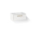 KOHLER K-CM33566-BD22 Lodern 36" Wall-hung Bathroom Vanity Cabinet with Sink and Quartz Top, Linen White - 3/4 view of produc
