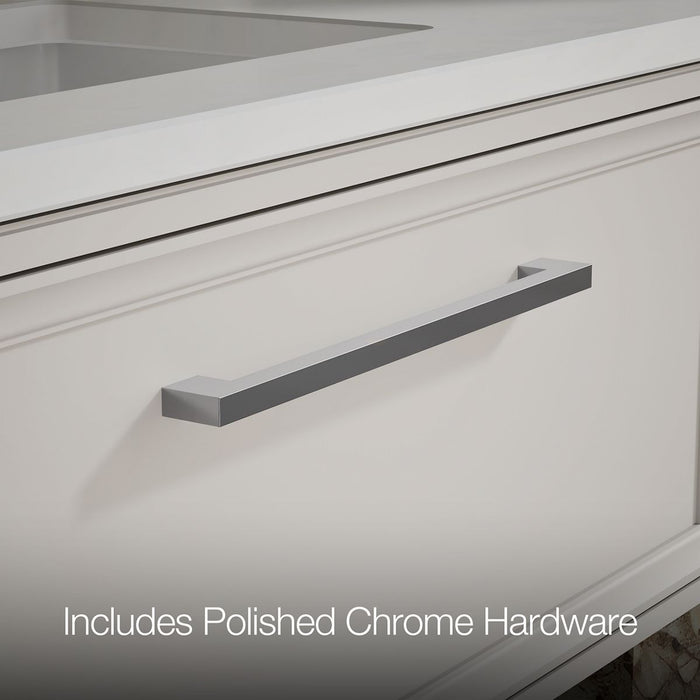KOHLER K-CM33566-BD22 Lodern 36" Wall-hung Bathroom Vanity Cabinet with Sink and Quartz Top, Linen White - Detail image of a 