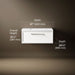 3/4 view of product with dimensions