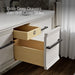 KOHLER K-CM33567-BD23 Lodern 60" Wall-hung Bathroom Vanity Cabinet with Sinks and Quartz Top, Linen White - Shows close up de