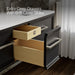 KOHLER K-CM33567-BD23 Lodern 60" Wall-hung Bathroom Vanity Cabinet with Sinks and Quartz Top, Slate Grey - Shows close up det