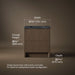 3/4 view of product with dimensions