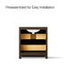 KOHLER K-CM39266-BD1 Statement 30" Bathroom Vanity Set with Sink and Quartz Top, Draper Oak - back view of product