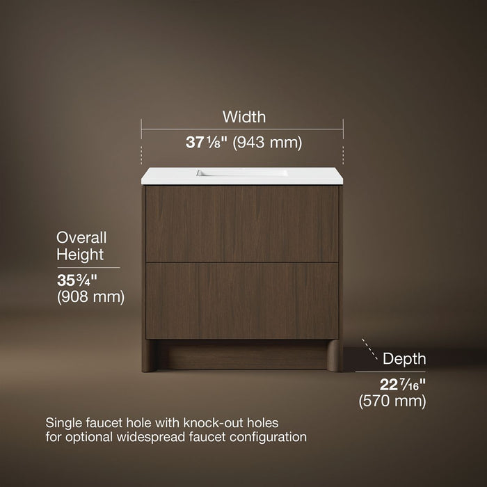 3/4 view of product with dimensions