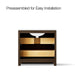 KOHLER K-CM39267-BD1 Statement 36" Bathroom Vanity Set with Sink and Quartz Top, Draper Oak - back view of product