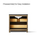 KOHLER K-CM39267-BD1 Statement 36" Bathroom Vanity Set with Sink and Quartz Top, Pale Oak - back view of product