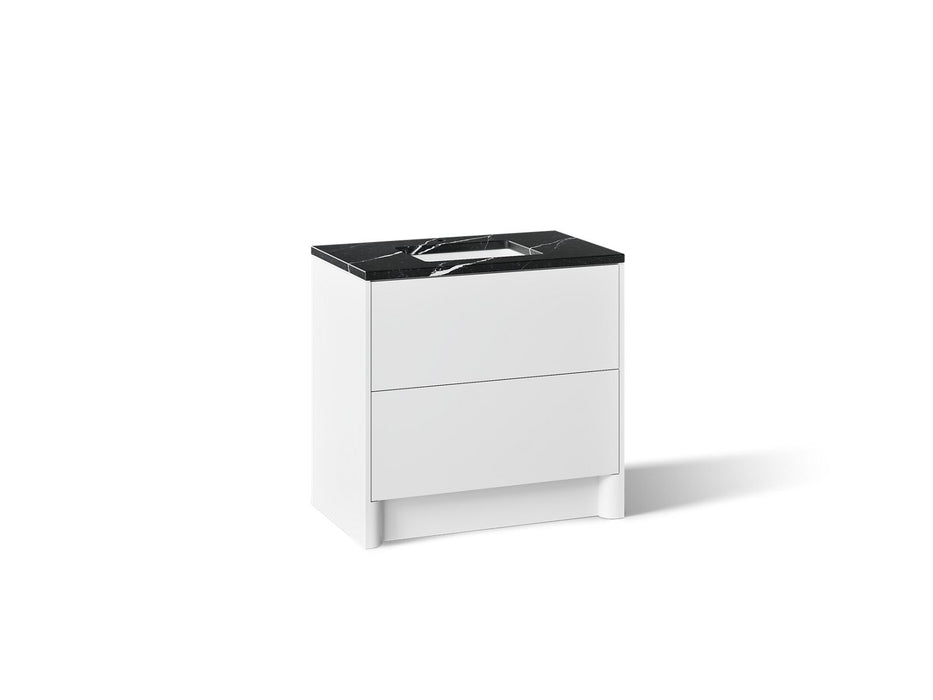 KOHLER K-CM39267-BD1 Statement 36" Bathroom Vanity Set with Sink and Quartz Top, White - 3/4 view of product