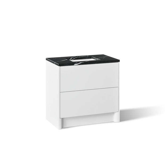 KOHLER K-CM39267-BD1 Statement 36" Bathroom Vanity Set with Sink and Quartz Top, White - 3/4 view of product