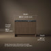 3/4 view of product with dimensions