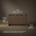3/4 view of product with dimensions