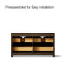 KOHLER K-CM39269-BD1 Statement 60" Bathroom Vanity Set with Sinks and Quartz Top, Draper Oak - back view of product