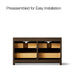 KOHLER K-CM39269-BD1 Statement 60" Bathroom Vanity Set with Sinks and Quartz Top, Draper Oak - back view of product