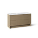 KOHLER K-CM39269-BD1 Statement 60" Bathroom Vanity Set with Sinks and Quartz Top, Pale Oak - 3/4 view of product