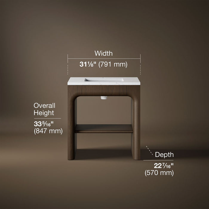 3/4 view of product with dimensions