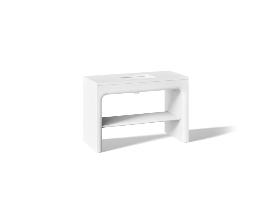 KOHLER K-CM39273-BD1 Statement 48" Console-style Bathroom Vanity Set with Sink and Quartz Top, White - 3/4 view of product