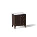 KOHLER K-CM99530-BD1 Poplin 30" bathroom vanity cabinet with sink and quartz top, claret suede