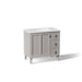 KOHLER K-CM99533-BD1 Poplin 36" bathroom vanity cabinet with sink and quartz top, mohair grey